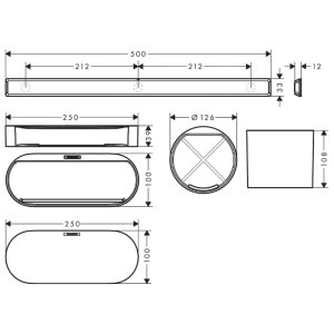 Hansgrohe WallStoris Bathroom Bundle - Matt Black (27968670) - main image 3