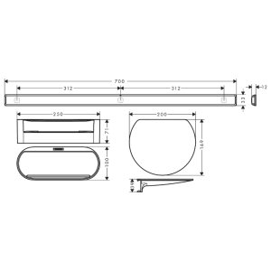 Hansgrohe WallStoris Bathtub Bundle - Matt White (27966700) - main image 3