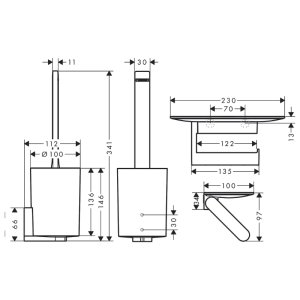 Hansgrohe WallStoris Toilet Bundle - Matt Black (27969670) - main image 3