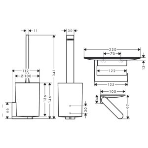 Hansgrohe WallStoris Toilet Bundle - Matt White (27969700) - main image 3