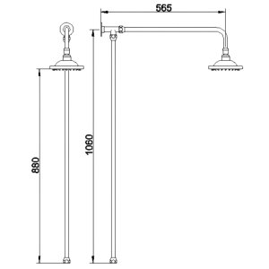 Hudson Reed Rigid Riser Kit - Chrome (A3600) - main image 3