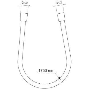 Ideal Standard Idealrain Idealflex 1.75m Shower Hose (BE175AA) - main image 3