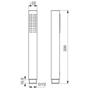 Ideal Standard Idealrain single function square stick handspray (BD320AA) - main image 3