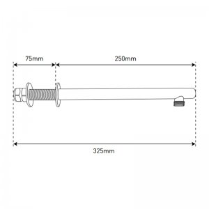 MX wall shower arm - chrome (HJ9) - main image 3