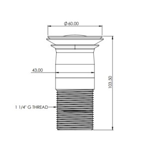 Top-Fix Basin Click Clack Waste - Unslotted - Matt Black (TFIXBU2) - main image 3