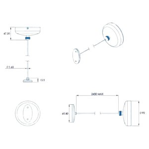 Croydex Britannia Retractable Clothes Line - Chrome (QA108641) - main image 4