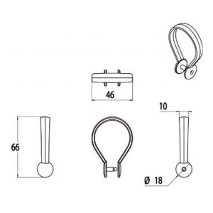 Croydex Clear Button Curtain Ring - Clear (AK142232) - main image 4