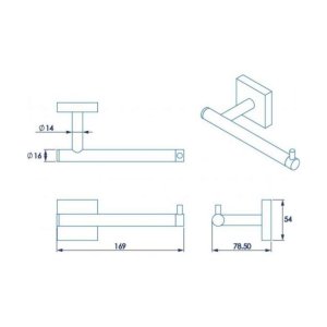 Croydex Flexi-Fix Chester Toilet Roll Holder - Chrome (QM441141) - main image 4