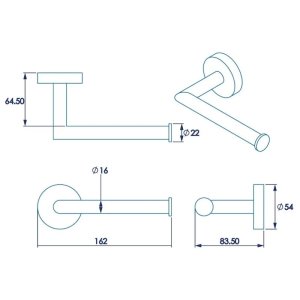 Croydex Flexi-Fix Epsom Black Toilet Roll Holder (QM481121) - main image 4