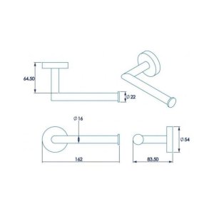 Croydex Flexi-Fix Epsom Toilet Roll Holder - Chrome (QM481141) - main image 4