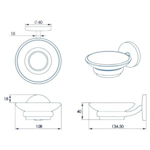 Croydex Hampstead Soap Dish - Chrome (QM641941) - main image 4