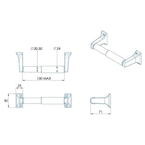 Croydex Sutton Spindle Toilet Roll Holder - Chrome (QM731141) - main image 4