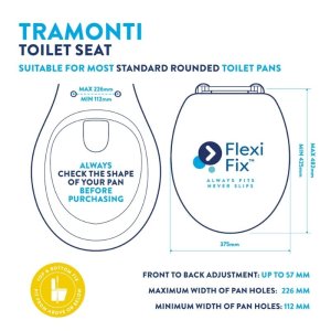 Croydex Tramonti Flexi-Fix Wood Toilet Seat - Oak Effect (WL610576H) - main image 4