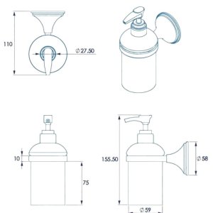 Croydex Westminster Soap Dispenser - Chrome (QM206641) - main image 4