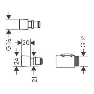 hansgrohe Quick-Coupling Set - Black (28346000) - main image 4