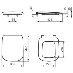 Ideal Standard Studio Echo toilet seat and cover (T318201) - main image 4