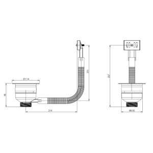 Top-Fix Kitchen Strainer with Overflow BSW-TOP-01-PS - Polished Steel (TFIXK1) - main image 4