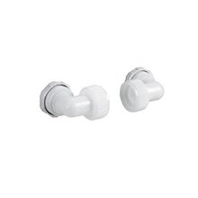 Aqualisa 15mm inlet elbows - White (Pair) (073120)