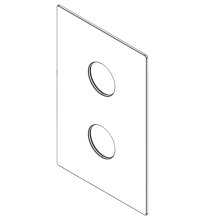 Bristan Recessed Concealing Plate - Brushed Brass (D282-016-B2 BB)