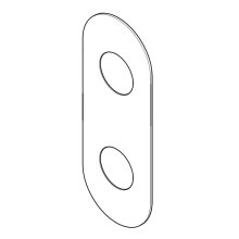 Bristan Slim Oval Concealing Plate - Chrome (D282-087-B1)