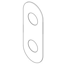 Bristan Slim Oval Concealing Plate - Chrome (D282-087-B2)