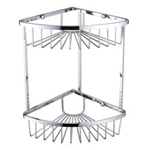 Bristan Two Tier Corner Fixed Wire Basket (COMP BASK06 C)