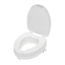 Croydex Carragh Raised Toilet Seat With Lid - White (WL411022H)