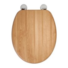 Croydex Tramonti Flexi-Fix Wood Toilet Seat - Oak Effect (WL610576H)