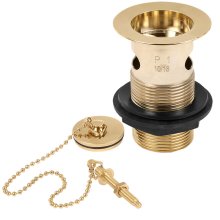 Deva 1.25" Slotted Basin Waste With Brass Plug - Gold (DW300/501)