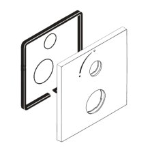 Hansgrohe cover plate escutcheon square - chrome (97925000)