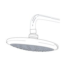 Triton Alice fixed overhead shower head - chrome (88600000)