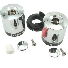 Triton flow/temperature control knob set - chrome (83308550)