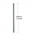 Aqualisa 850mm riser rail - chrome (910286) - thumbnail image 1