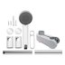 Aqualisa retrofit shower rail set - white/chrome (910522) - thumbnail image 1