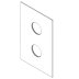 Bristan Recessed Concealing Plate - Brushed Brass (D282-016-B2 BB) - thumbnail image 1