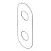 Bristan Slim Oval Concealing Plate - Chrome (D282-087-B1) - thumbnail image 1