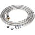 Croydex 1.5m Stretch Reinforced Shower Hose - Chrome (AM156041) - thumbnail image 1