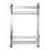 Croydex Aluminium Large Two Tier Basket - Chrome (QM770841) - thumbnail image 1