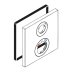 hansgrohe Escutcheon Ecostat Square - Chrome (93241000) - thumbnail image 1