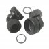 Aqualisa Inlet elbow assembly - Black (Pair) (022501) - thumbnail image 1