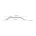 AKW Flat Ended Mild Steel White Grab Rail - 445mm (01010E/2) - thumbnail image 2