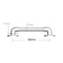 AKW Heavy Duty Fluted White Grab Rail - 300mm (01900WH) - thumbnail image 2