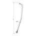 AKW White Powder Coated Steel Grab Rail - Left Handed (01745L) - thumbnail image 2