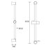 Bristan Casino Riser Rail with Fixed Position Brackets - Chrome (CAS RRAIL01 C) - thumbnail image 2