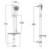 Bristan Commercial Multi-Function Extended Slide Bar Shower Kit - Chrome (EV KIT-EEVK C) - thumbnail image 2