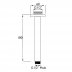 Bristan Square Ceiling Fed Shower Arm - 200mm - Chrome (ARM CFSQ02 C) - thumbnail image 2