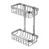 Croydex Slimline Aluminium Two Tier Basket - Chrome (QM786041) - thumbnail image 2