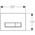 Geberit Sigma40 dual flush plate - brushed white (115.600.KQ.1) - thumbnail image 2