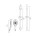 Vado Ora Round 3 Function Slide Rail Shower Kit - Chrome (ORA-MFSRK/RO-CP) - thumbnail image 2