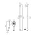 Vado Ora Round 3 Function Slide Rail Shower Kit With Outlet - Chrome (ORA-MFSRKWO-RO-CP) - thumbnail image 2